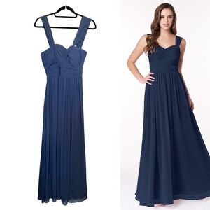 Birdy Grey Zapheria  A-Line Ruched Chiffon Dress